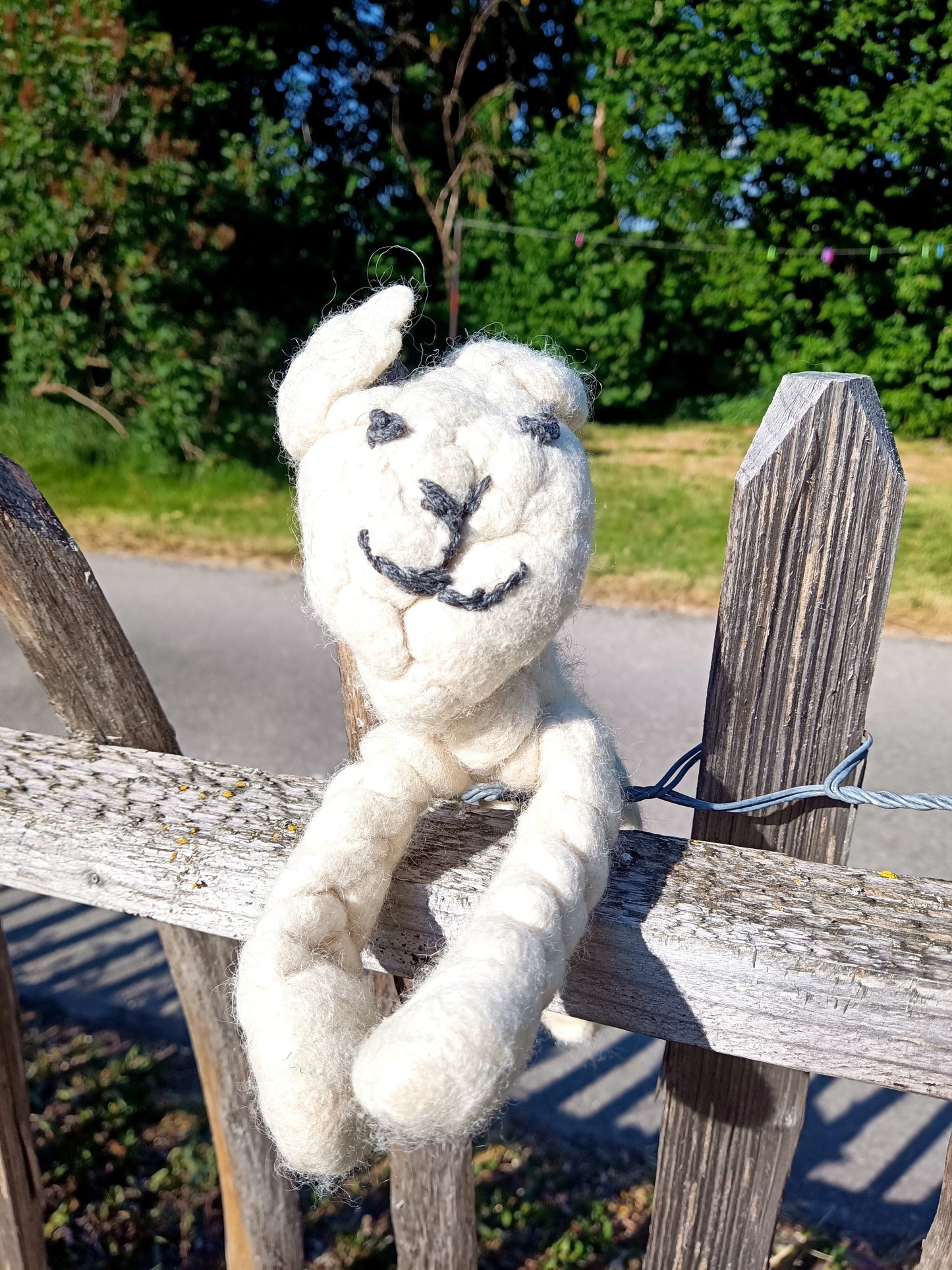 Alvin - dog toy sheep made of felted sheep's wool - small