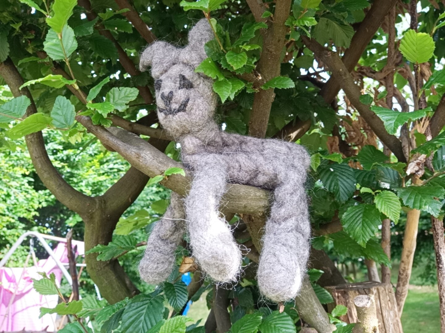 Chica - dog toy sheep made of felted sheep's wool - large