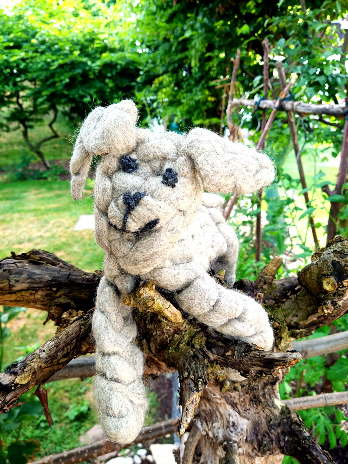 Chico - Dog toy sheep made of felted sheep's wool - large